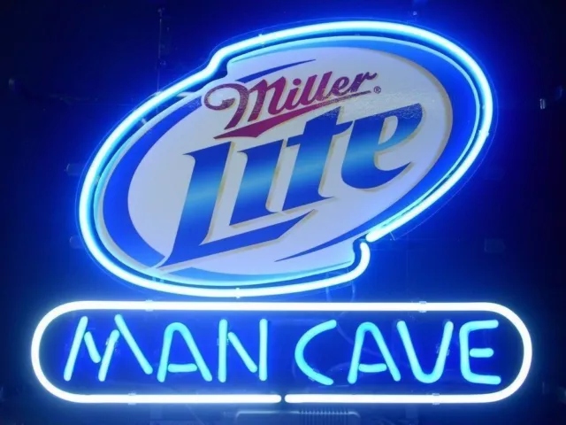 Neon Light Sign Lamp For Miller Lite Beer 17"x14" Man Cave Bar Open Wall Decor