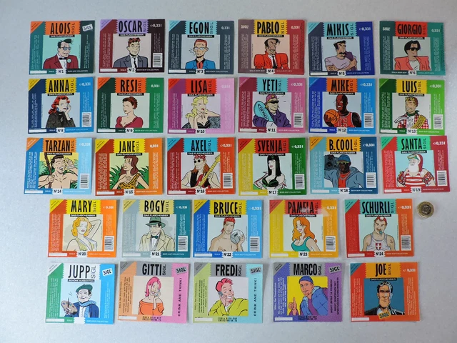 X28 different labels from Austria (Sigl Br) - used - UK BUYERS ONLY PLEASE