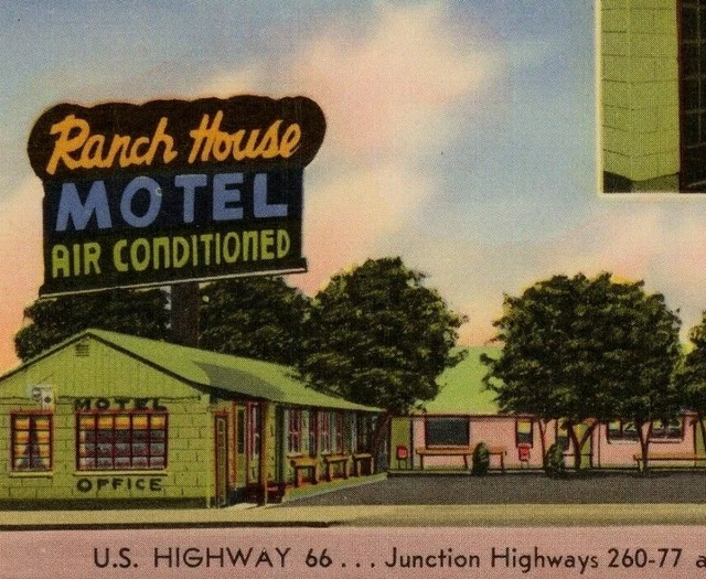 Route 66 Ranch House Motel Multi-View Postcard Holbrook Arizona AZ Unused Felsch