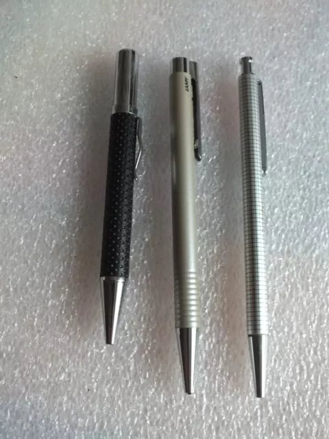 3 alte  Kugelschreiber - 2 x LAMY - 1 x CERUTTI - Metall