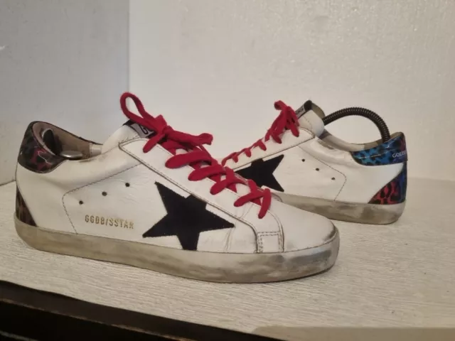 Golden Goose Superstar GGDB Sneakers White Leather Trainers Size EU 38