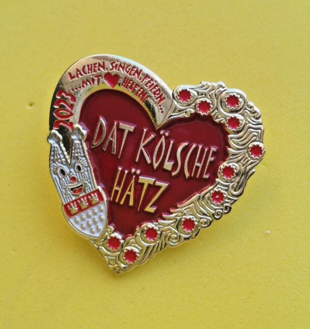Haetz DAT KÖLSCHE HÄTZ 2025 Anstecker #23 Kölsch Herz Karneval Karnevalsorden ...