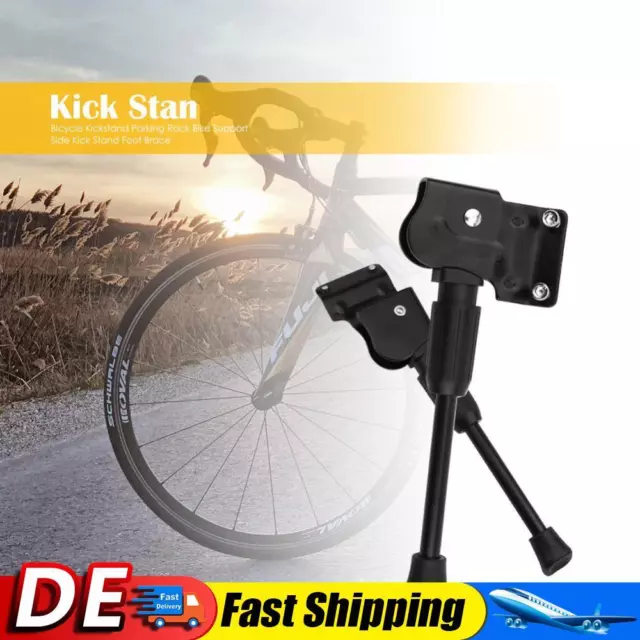 Kickstand Parking Rack Durable Bike Support Side Kick Stand Foot Brace Quick DE