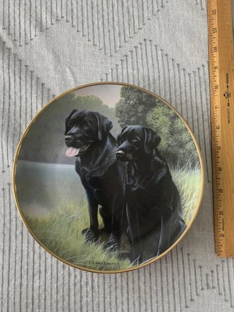 Franklin Mint SPORTING COMPANIONS Labrador Dogs Collector Plate by Nigel Hemming