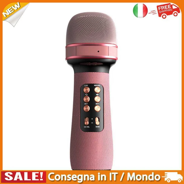 IT WS-898 Karaoke Bluetooth-Compatible Microphone Wireless Sing Mic Kit (Pink)