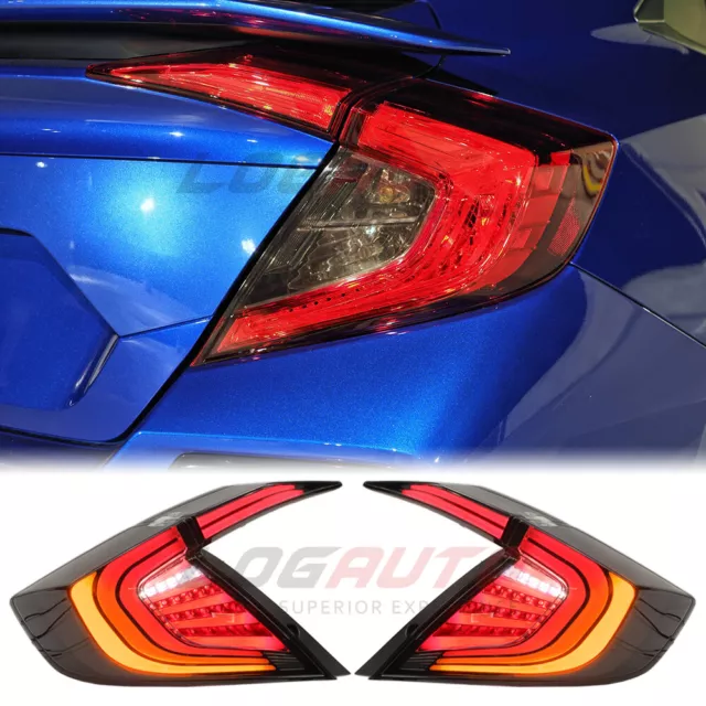 For Honda Civic Sedan 16-21 LED Brake Tail Light Rear Reversing Turn Signal Lamp