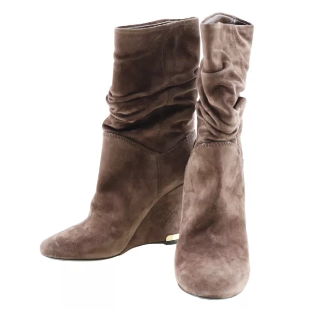 LOUIS VUITTON Ankle boots boots Wedge sole Brown Suede Women