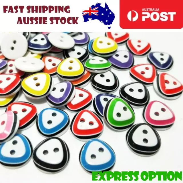 100x 2 Hole Buttons Mixed Colour Children's Clothing Sewing 12mm