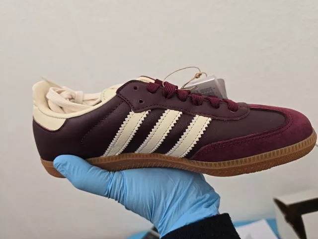 Adidas Women's Samba OG Maroon Burgundy Cream White Gum UK4/US5.5