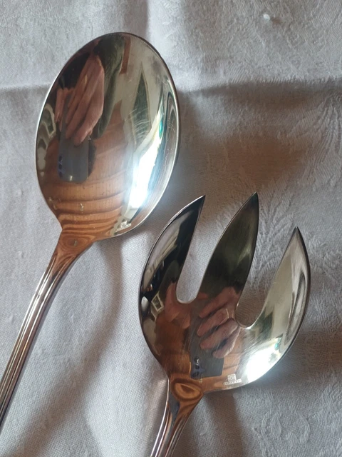 Fourchette De Service Christofle Métal Argenté Modèle ALBI Longueur 25 Cm Occasion