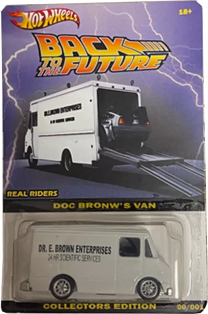 Hot Wheels CUSTOM Back To The Future Doc Brown Van w/Real Riders