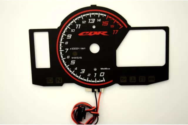 Honda CBR 600 RR design 2 glow gauge plasma dials tachoscheibe glow shift indica