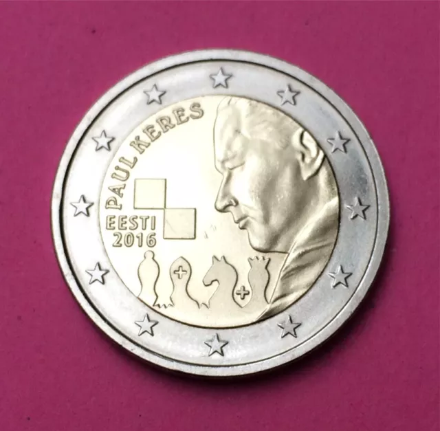2  Euro Gedenkmünze Estland 2016  Paul Keres  prägefrisch und unzirkuliert