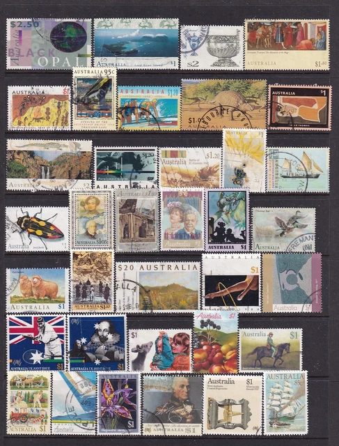 COLLECTION.... AUSTRALIAN DECIMAL used coll of 36 stamps face value up ...