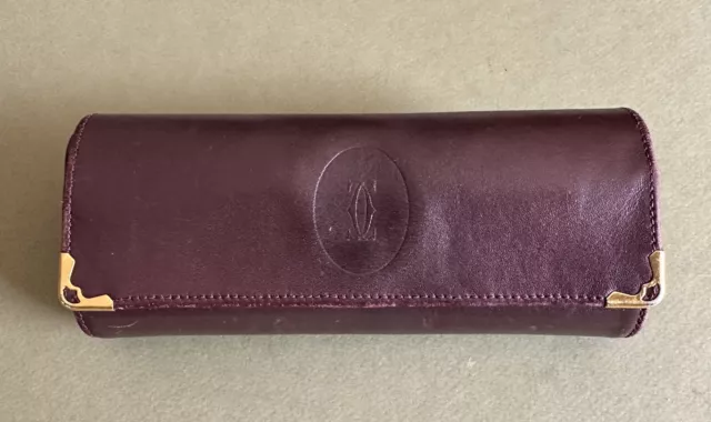 Cartier Eyeglasses  Leather Case Used Authentic Vintage