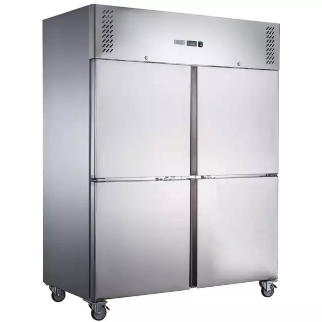 FED-X S/S Four Door Upright Freezer - XURF1410S2V GRS-XURF1410S2V