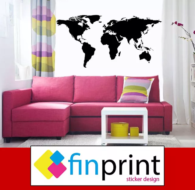 Wall Sticker Murali Mappa Mondo Adesivi Stickers Murale per decorazione parete