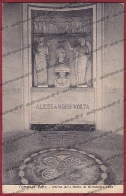 INTERNO TOMBA di ALESSANDRO VOLTA Cartolina COMO CITTÀ 53 CAMNAGO VOLTA 