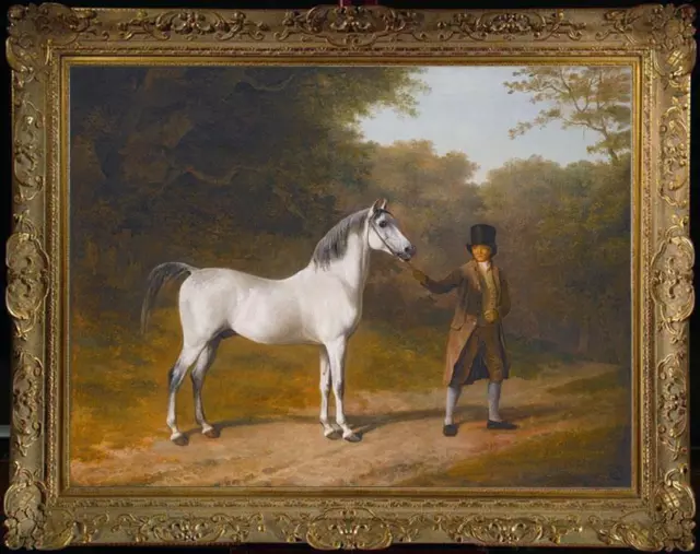 Old Master-Art Antique Oil Painting Portrait horse men on canvas 30"x40"