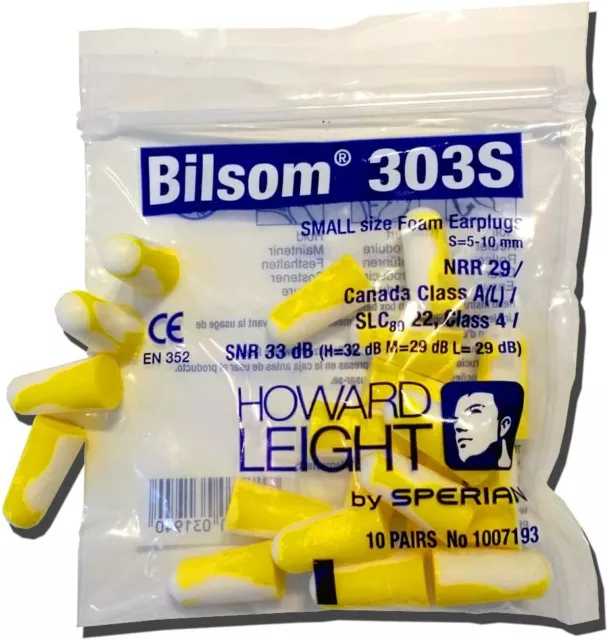 Honeywell, Howard Leight Bilsom 303S Earplugs, SNR33dB, 10 Pair Bag