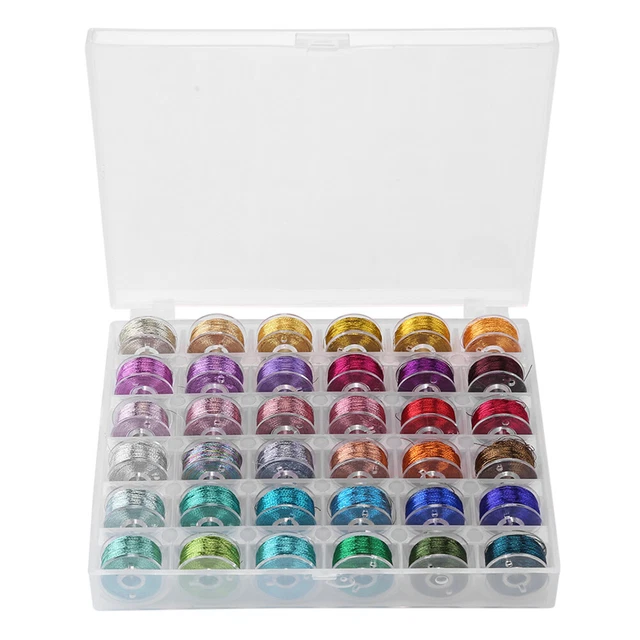 Hilo de bordar de hilo dorado, hilo de metal de 36 colores Hilos de coser para b