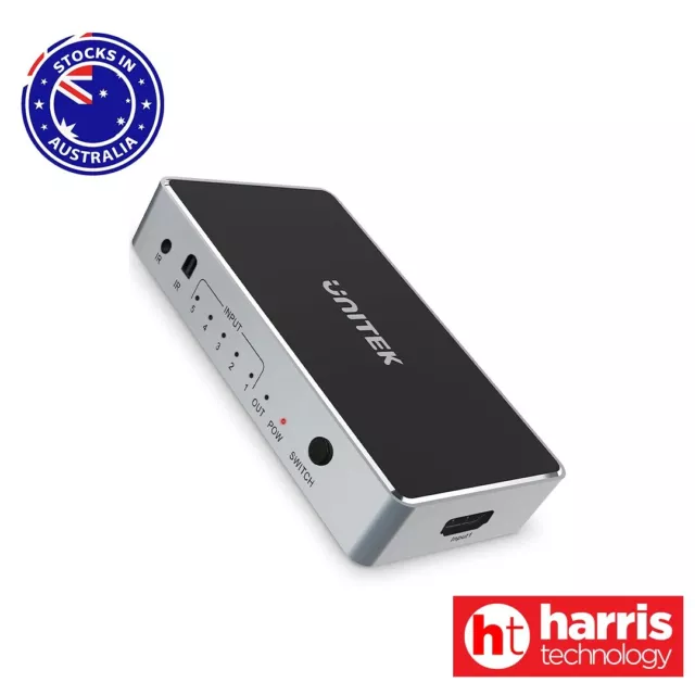 UNITEK V1110A 4K HDMI Switch 5 In 1 Out-5 HDMI Inputs and 1 HDMI Output,HDCP 1.3