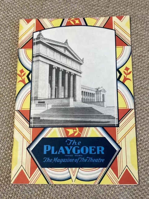 Vintage Theatre Program ART DECO 1929 PLAYGOER Chicago Erlanger BROTHERS