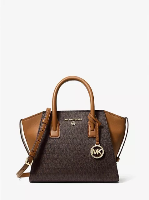 MICHAEL KORS Avril Small Logo Top-Zip Satchel MSRP $498