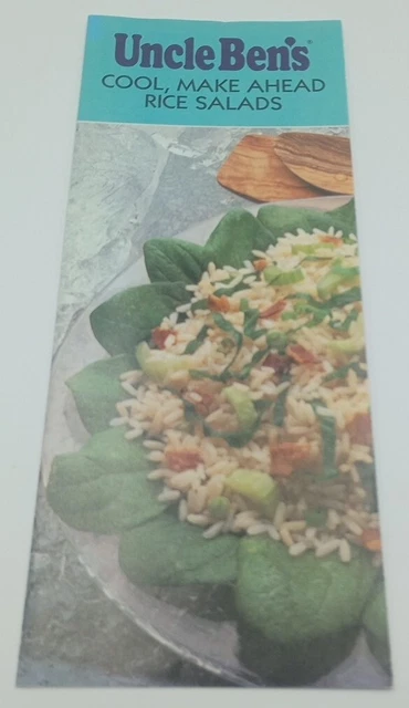 VINTAGE 1980'S UNCLE Ben's Cool Make Ahead Rice Salads Variety Recipe