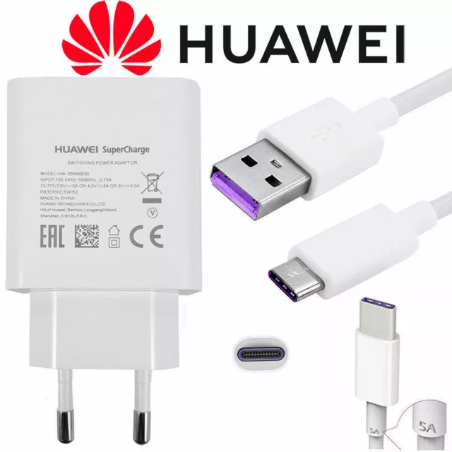 Original Huawei 5A Super Cargador USB Tipo-C Cable para Mate 20,P20 Pro Honor 10