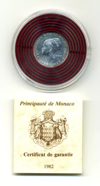 (2333) RARE MONACO ESSAI de 10 FRANCS "  princesse Grace de Monaco 1982 "