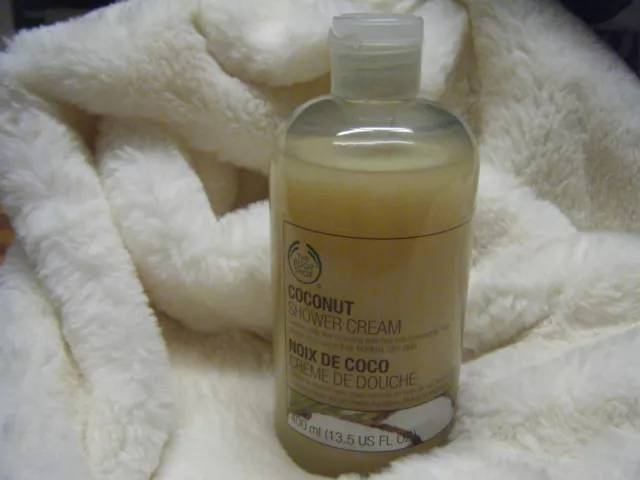 BODY SHOP " COCONUT " LARGE 400ml SHOWER CREAM - ORIGINAL FORMULA - NEW