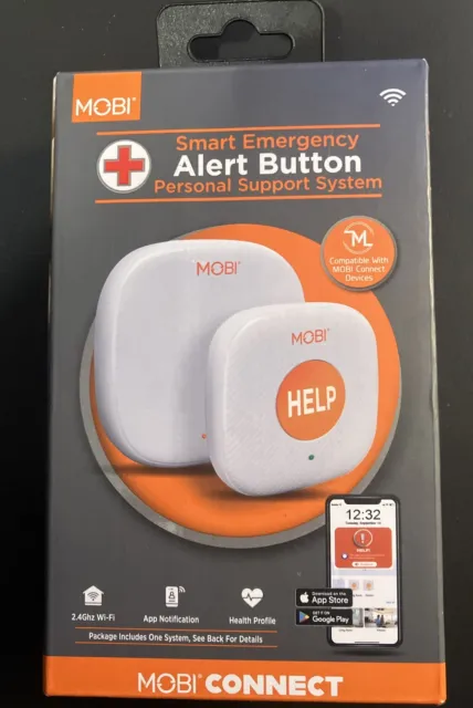 MOBI Emergency Alert Button Smart Wireless Caregiver Support Monitoring System