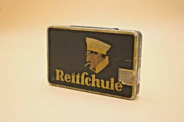 Constantin Reitschule Zigarettenbox Blechdose Dose Alte Zigarettendose original