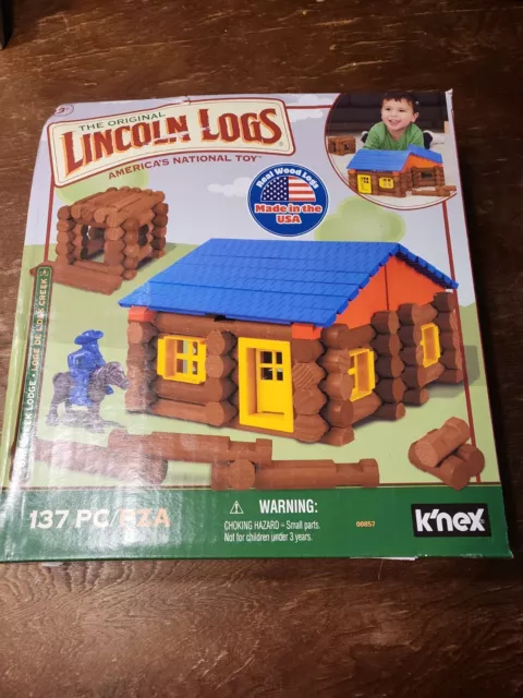 New LINCOLN LOGS Oak Creek Lodge 137 PC Ages 3+ Construct Education Toy