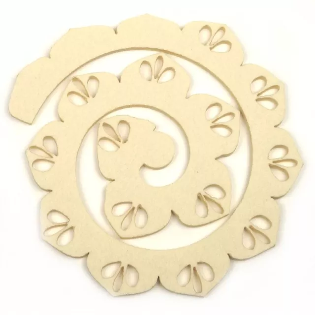 Pannolenci Spiralina Forata Panna cucito creativo per decorazioni