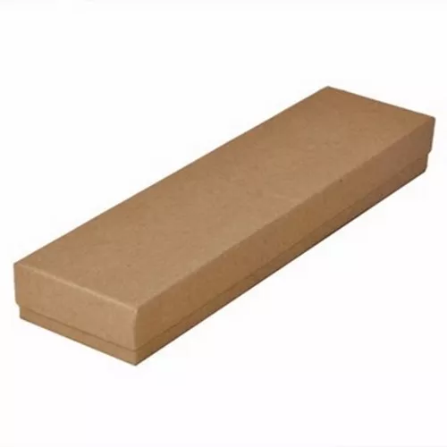 100 Kraft Brown Cotton Filled Jewelry Packaging Gift Boxes 8" x 2" x 1"