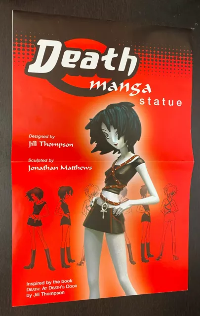 DEATH MANGA STATUE (Vertigo) -- Jill Thompson 11x33 DOOR Poster Promotional