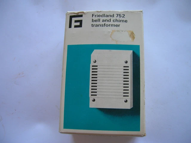 Transformador de campana y campana Friedland 752 de colección - 3-5-8V 1A / 220 - 240V en caja