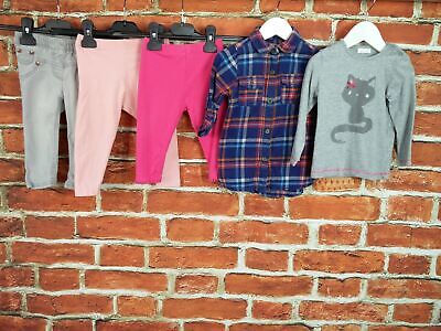 Baby Girl Bundle Age 9-12 Months Next M&S Jeans Leggings T-Shirt Casual Set 80Cm