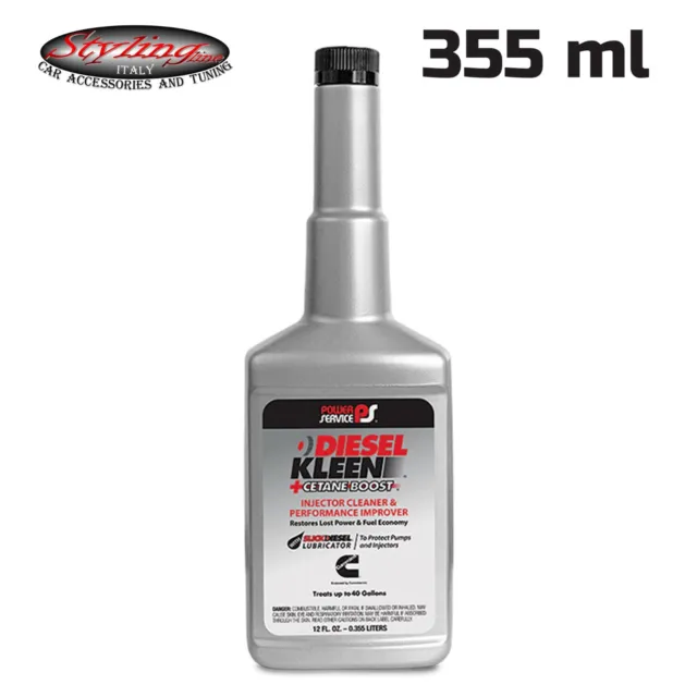 DIESEL KLEEN +CETANE BOOST 355 ml ADDITIVO GASOLIO NAFTA INIETTORI PERFORMANTE