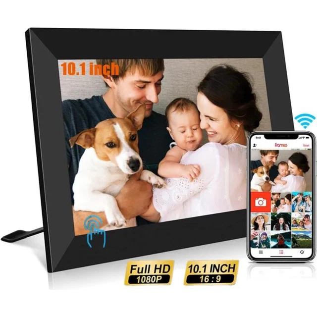 Cadre Photo Numérique WiFi 15,6" Hesmor - Écran Tactile FHD IPS, 32 Go, Partage Via App Frameo - 2