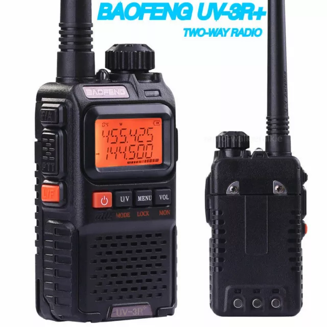 BAOFENG UV-3R+ MINI WALKIE TALKIE HANDHELD VHF UHF TWO WAY RADIO  TRANSCEIVER HAM