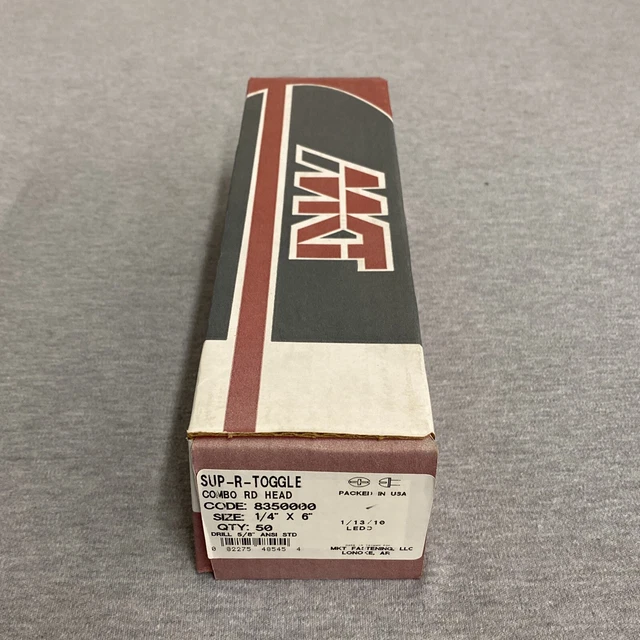 MKT Fastening Sup-RToggle Combo Round Head 1/4x6" (8350000) [50 Pack]