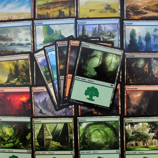 100x Basic Lands (Best Value) - Magic the Gathering Cards - MTG BULK + BONUS!!!