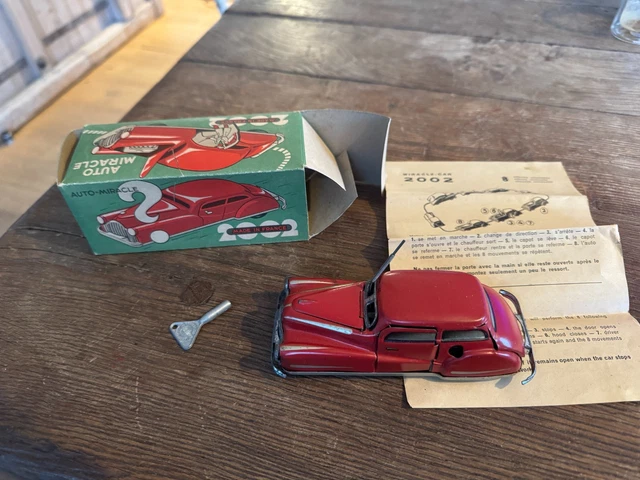 Auto Miracle Joustra - Jouet Mécanique En Tôle Avec Clé Et Boîte D'origine (occasion)