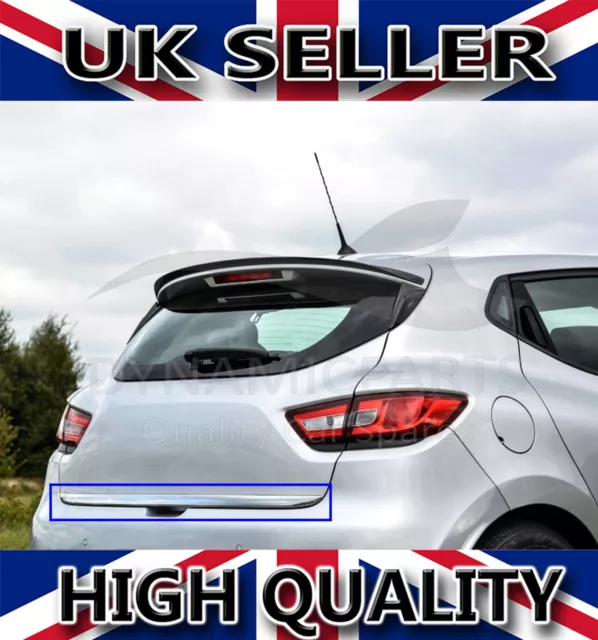 For Renault Clio Hb Mk4 Chrome Rear Trunk Tailgate Lid Moulding Trim S.steel