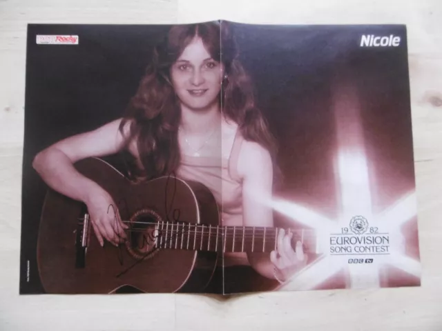 Nicole Autogramm signed 28x41 cm Poster gefaltet