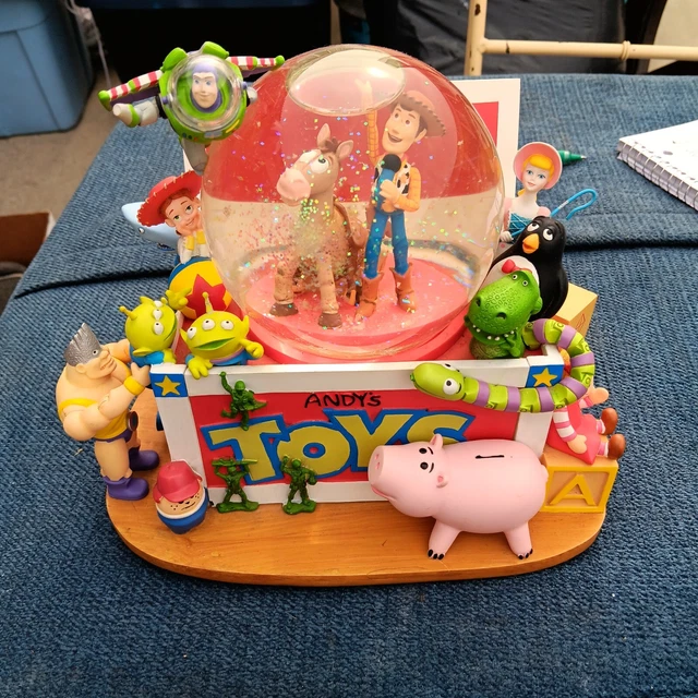 RARE ANDY'S TOY Story Snow Globe Music Box SEE Pic Some Damage 150.00