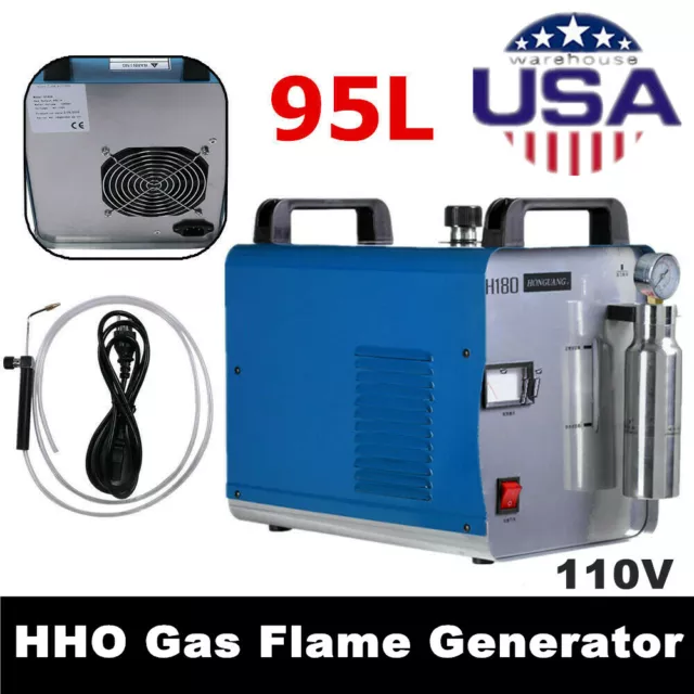 110V Water Flame Polisher 95L Oxygen Hydrogen Water Welder Polishing Machine